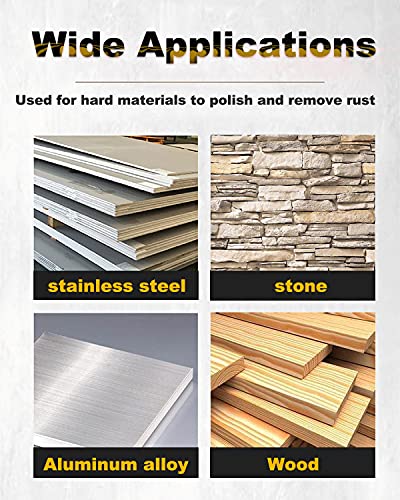 Rocaris Abrasive Drum Paint And Rust Remover, 40 Grit Abrasive Wheel Wire Drawing Polishing Wheel For Wood Metal Surface Polishing, 4.5" X 4" #TOP5