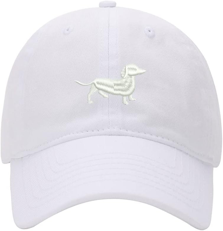 Baseball Cap Men Dachshund Dog Embroidered Washed Cotton Dog Hat Baseball Caps