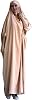 MedeShe Womens Solid Shirred Trim Hooded Kaftan Abayas Elegant Batwing Sleeve Loose Maxi Dress