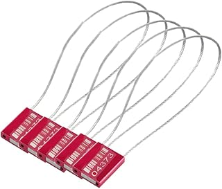 اربطة امان واير معدن شديدة التحمل مرقمة ، سيل متسلسل ، للشاحنات والمقطورات والحقائب والصناديق وغيرها (سيل واير معدن لون نبيتى ، طول 70سم ، عدد 5 قطع ) - من كابر تريد