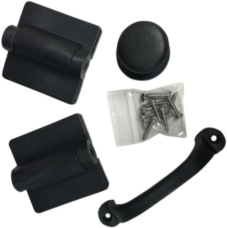 Screen Dr Hdwr Kit Hd Poly Blk