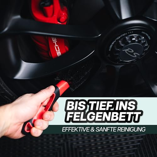 Felgen Reinigungsset | Sonax Felgenbeast Felgenreiniger Sonderedition 500ml + Felgenbürste | Alufelgen Reiniger Set mit Bürste zur effizienten Auto Felgenpflege