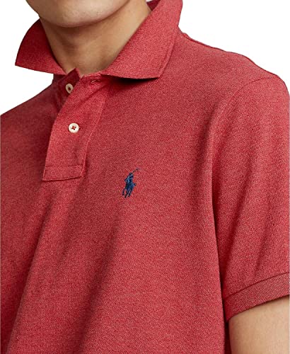 Image of Ralph Lauren Men's Classic Fit Mesh Pony Logo Polo Shirt (M, RedHtr)