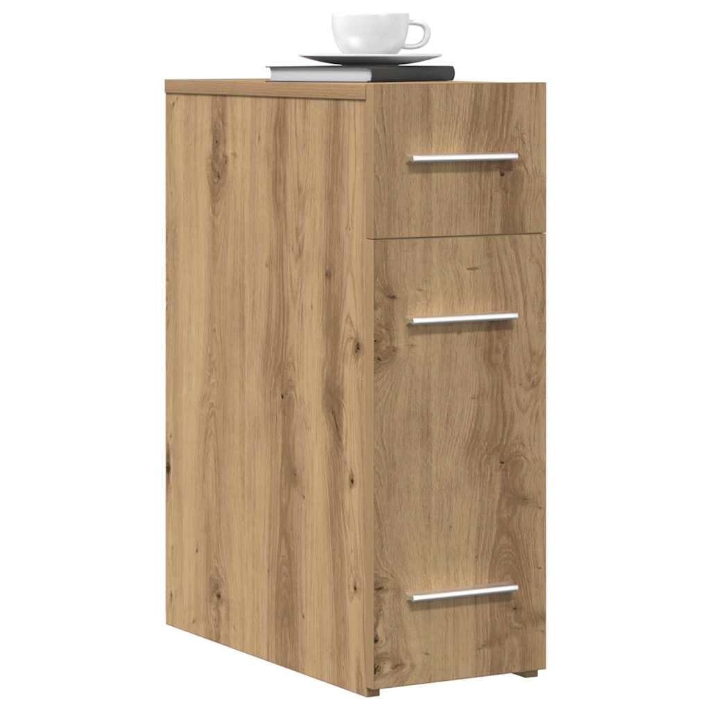 vidaXL Mobile da Farmacia Rovere Artigianale 20 x 45,5 x 60 cm, Mobile da Farmacia Moderno, mobiletto Rettangolare, Legno ingegnerizzato, Soluzione Pratica, Design Minimalista