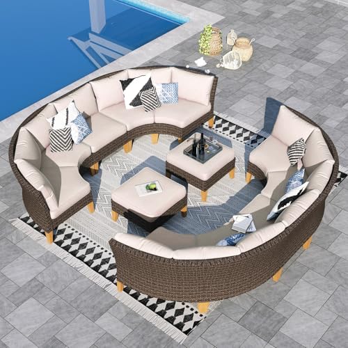 Sophia-William-Oversized-Half-Moon-Outdoor-Patio-Furniture-Set-12-Piece-Curved-Outdoor-Sectional-Sofa-Set-Rattan-Patio-Conversation-Set-with-4-x-Curved-Sofa-2X-Armless-Sofa-2-x-Ottoman-Beige Sophia William Oversized Half Moon Outdoor Patio Furniture Set 12 Piece Curved Outdoor Sectional Sofa Set Rattan Patio Conversation Set with 4 x Curved Sofa 2X Armless Sofa 2 x Ottoman Beige