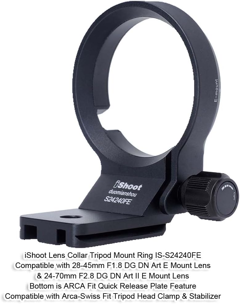 Tripod Mount Ring Lens Collar Compatible with Sigma 24-70mm f/2.8 DG DN Art II,20-200mm F3.5-6.3 DG C,17-40mm F1.8 DC Art,14-24mm f/2.8 DG DN Art, 28-70mm f2.8 DG DN C, 105mm F2.8 DG DN Macro E-Mount