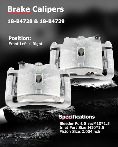 Image of cciyu 18-B4729 18-B4728 Front Left & Right Brake Calipers Assembly w /Bracket For Cadillac 2002-2006,For Chevrolet 1999-2008,For GMC 1999-2008