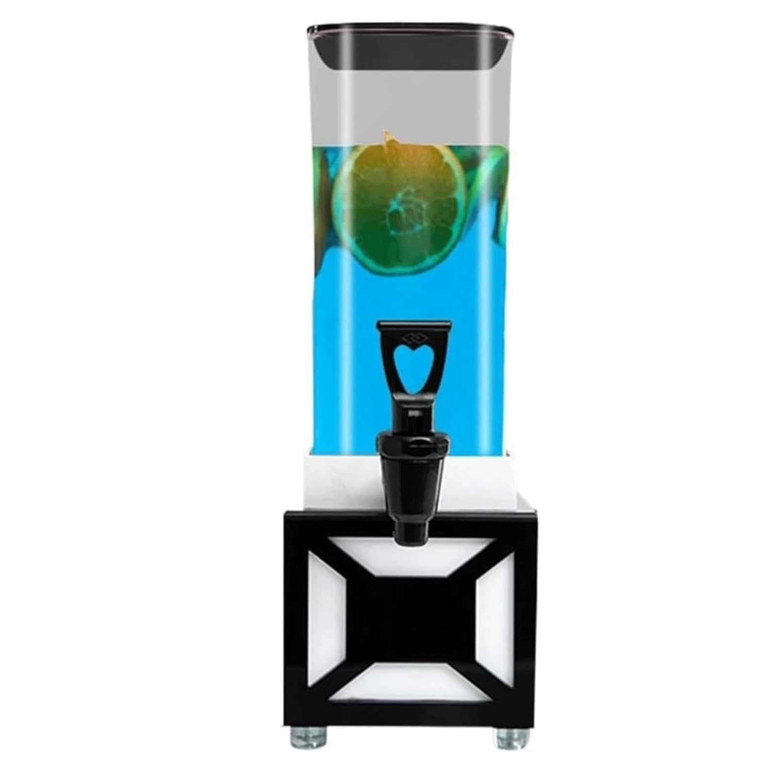 ASerZenith Juice Dispenser 3L Beverage Dispenser 1 Square Drink Dispenser For Parties With Base Clear Drink Dispenser With Stand Ice Chamber