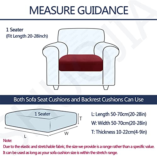 SHUOJIA Sofa Seat Cushion Covers, Stretch Velvet Sofa Cover - Image 2