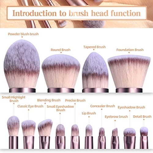 BS-MALL-Makeup-Brushes-Stand-Up-Premium-Synthetic-Foundation-Powder-Concealers-Eye-Shadows-14rose BS-MALL-Makeup-Brushes-Stand-Up-Premium-Synthetic-Foundation-Powder-Concealers-Eye-Shadows-14rose