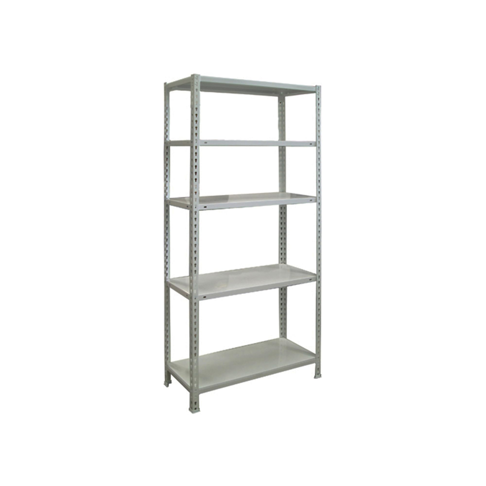 Simon Rack Estantería Metálica, 180x80x40 cm, 5 Alturas, Bandeja Metal, 70 kg de Punto Flexión, Estanterías Almacenaje, Gris - Ecoclick