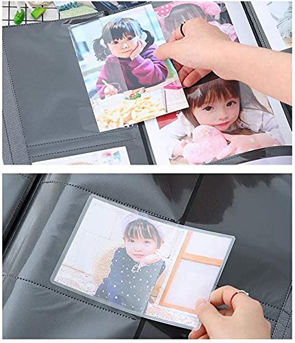 Taschenalbum aus Hirschleder, 15,2 cm, 800 Blatt, geeignet für Familien, Baby-Wachstumsbuch, Hochzeitsalbum, 35 x 38 cm (Farbe: Beige-b)