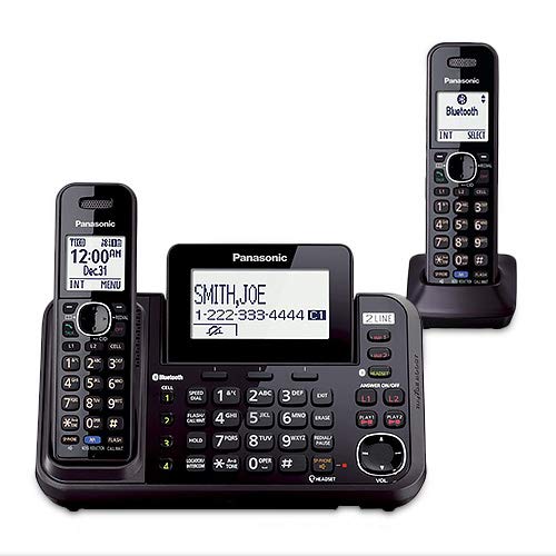 Panasonic KX-TG9552B Link2Cell Bluetooth Enabled 2-Line Phone with Answering Machine (2 Handset)