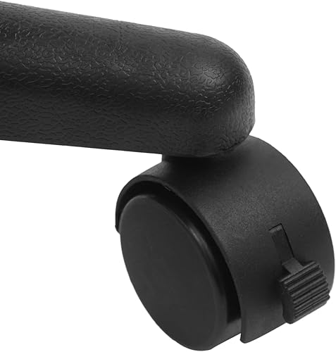 Miniatura 7 de Reposapiés de altura ajustable de 15.75 a 20 pulgadas con ruedas, reposapiés con bloqueo debajo de la mesa, taburete otomano ergonómico para oficina