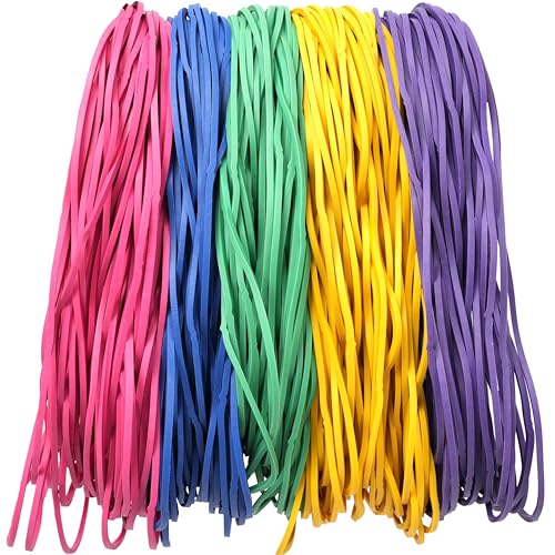 YOUOWO Rubber Bands Size #117A Multicolour 200g Strong Large Big Elastic Bands for Office Supplies Trash Cans File Folders Litter Box (7