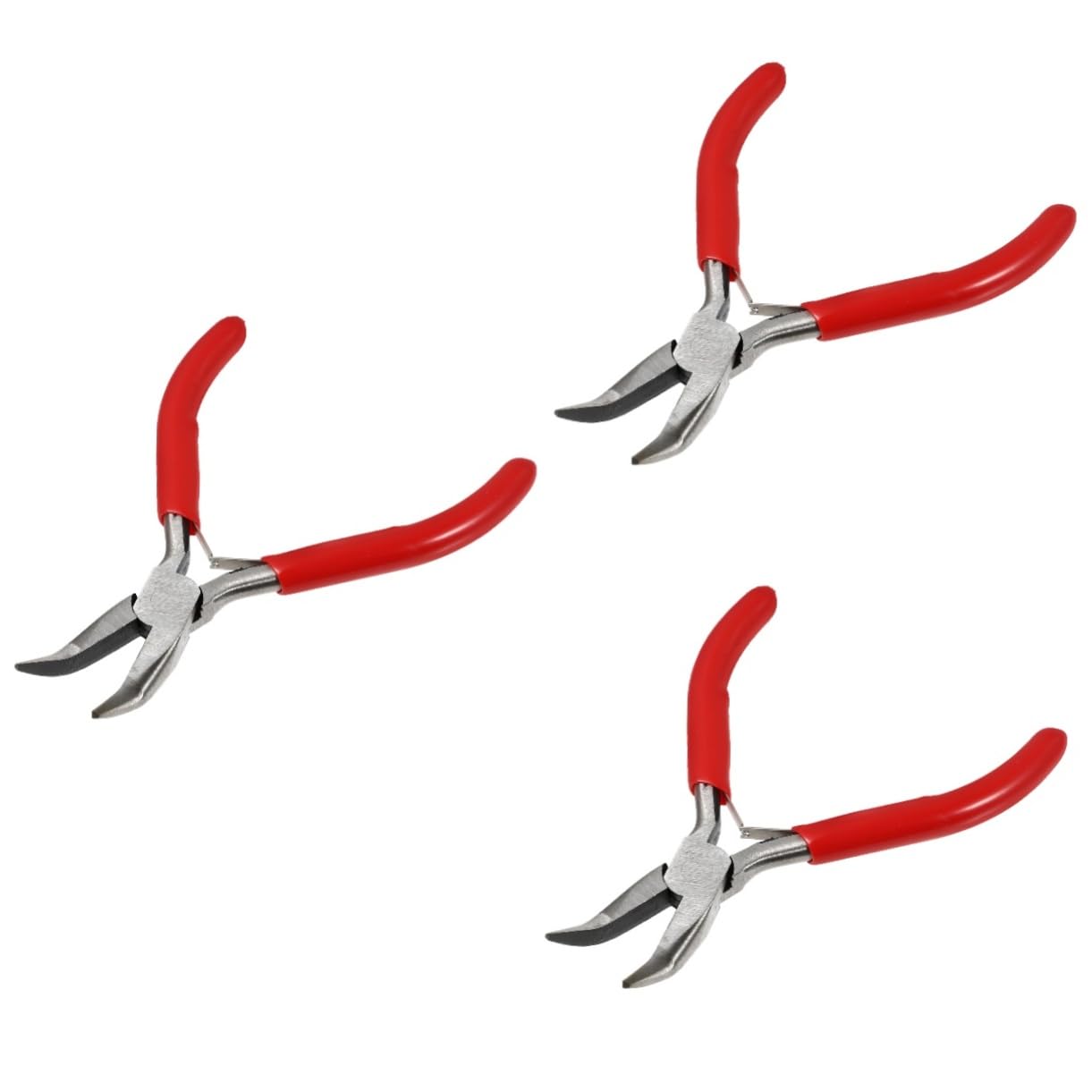 STOBOK 3pezzi Pinze Per Creazione Gioielli Con Impugnatura Ergonomica Pinze Becco Piegato Per Filo e Perline Strumenti Per e Riparazione Accessori