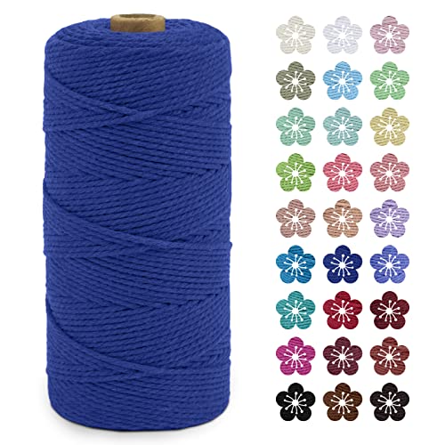 LEREATI Macrame Cord 2mm x 200m, Thick Macrame Rope Natural Cotton Rope Craft String