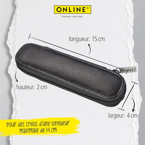 Set d'écriture Eleganza Diamond en titan avec plume iridium M et étui cuir