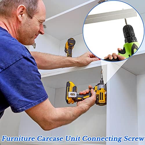 M4 Metal Connecting Screws Bolts Stainless Steel Screw Fastener Kit Kitchen Cabinet Furniture Connectors for Furniture, Frames, Hardware, Cupboard Silver (20)