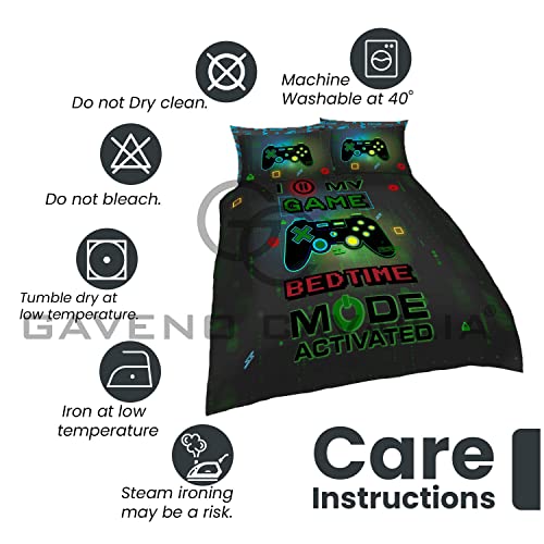 GC GAVENO CAVAILIA Gaming Duvet Cover Single, Easy Care Printed Bedding Quilt Bed Set With Pillow Case, Gamer-multi - Image 4