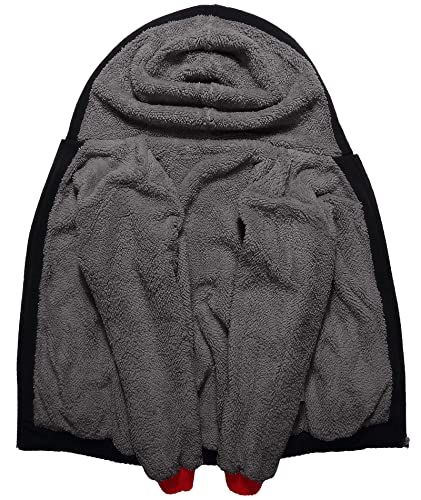 Image of SWISSWELL Boys Hoodie Sherpa Fleece Lined Jacket Soft Warm Zipper Sweatshirt Outerwear