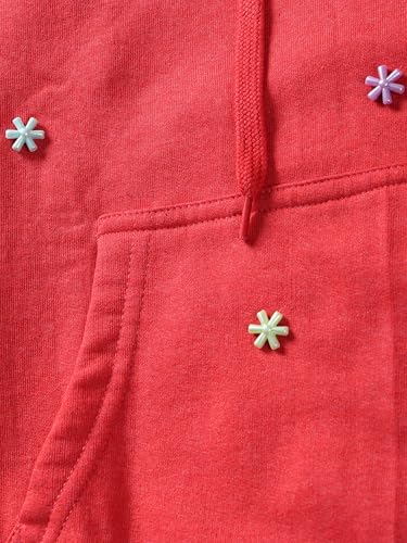 Image of Kiddopanti Unisex Solid Pullover Hooded Fleece Sweatshrit | Cotton Poly Fleece Fabric | Waist Length, Full Sleeve Hoodie | 2 Kangaroo Pockets | Winter Wear for Boys & Girls