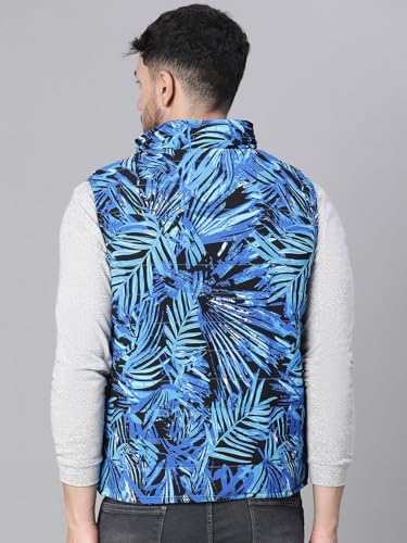 Image of oxolloxo Men's Aztec Print Zip Lined Sleeveless Reversible Quilted Jacket