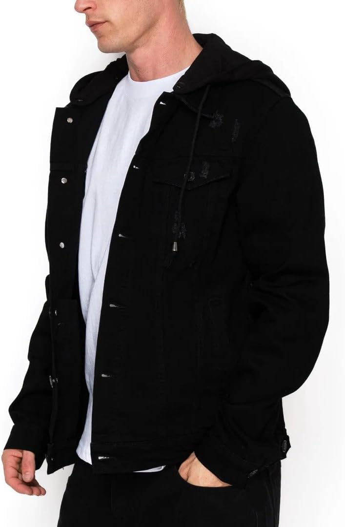 VICTORIOUS Men's Distressed Denim Jacket