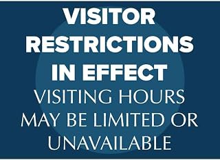 Visitor Restrictions In Effect Metal Sign Vintage Sign 12 X 8 Inch