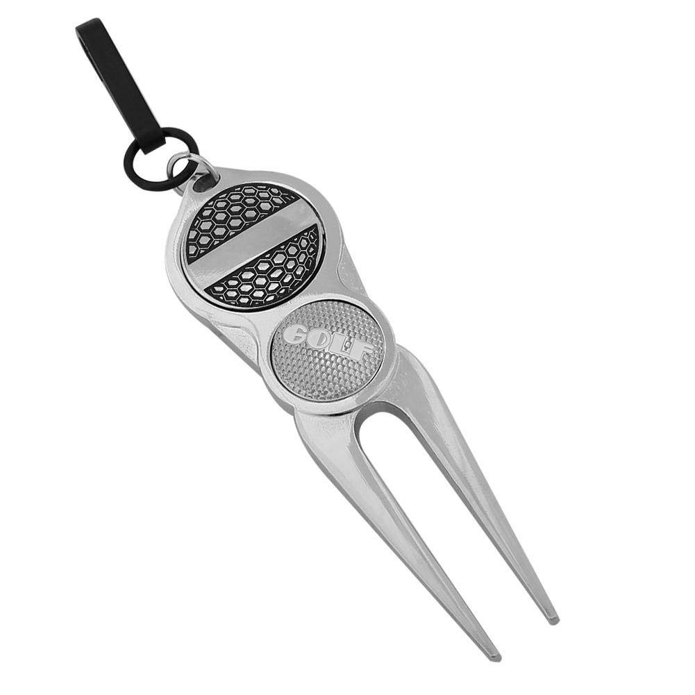 VGEBY1 Golf Divot Tool, Metal Golf Green Repair Forcella Golf Divot Equipaggiamento per la Riparazione di Palle da Golf(Golf)