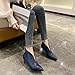 Women's Fashionable Pointed-Toe Shoes, Elegant, for Outdoor use, with Durable Rubber Sole, Large Size. (Blue 1,8.5)