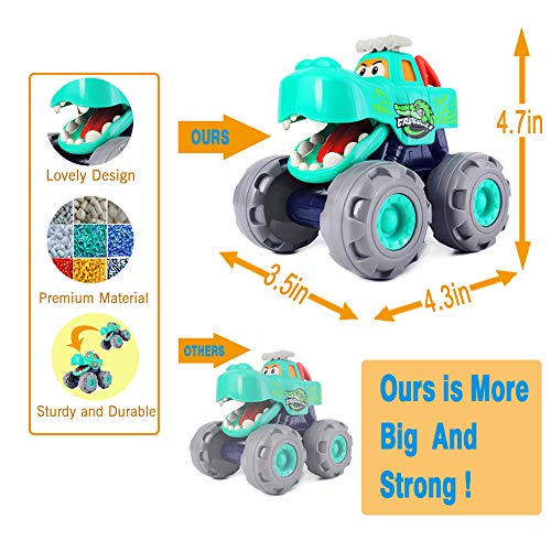 Bee Tree Monster Truck Toy Set 3 Designs Toy Cars, Friction Power Bull Cars, Pull Back Leopard Cars, Push And Go Crocodile Cars, Baby Toy Cars For 12 Month, 1-2-3 Year Old Boys, Girls, Toddlers Gifts #TOP1