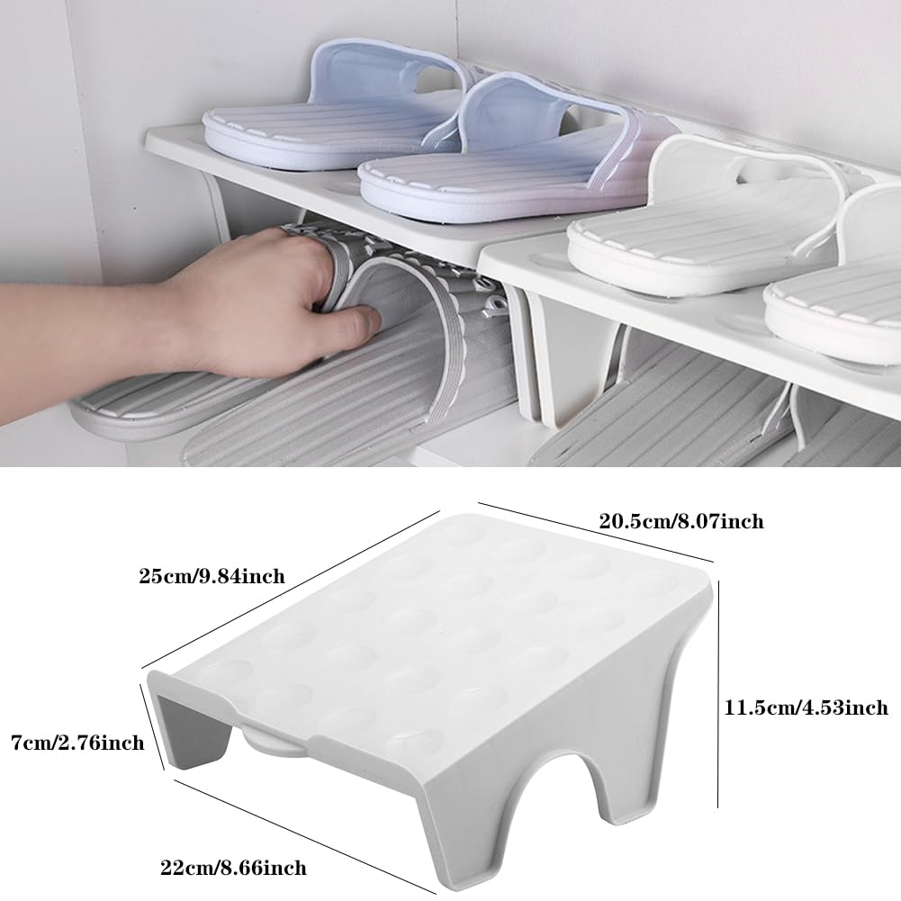 Organizzatore Per Scarpe A Doppio Strato - 4 Pezzi Antiscivolo - Portascarpe Salvaspazio Per Armadio E Camera - Foto 3