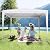 10x10 Canopy Tent Party - Sturdy Steel Frame - Thickened PE Cover - Waterproof Outdoor Patio Portable Instant Shade Gazebo for Outdoor Wedding Parties Camping - White