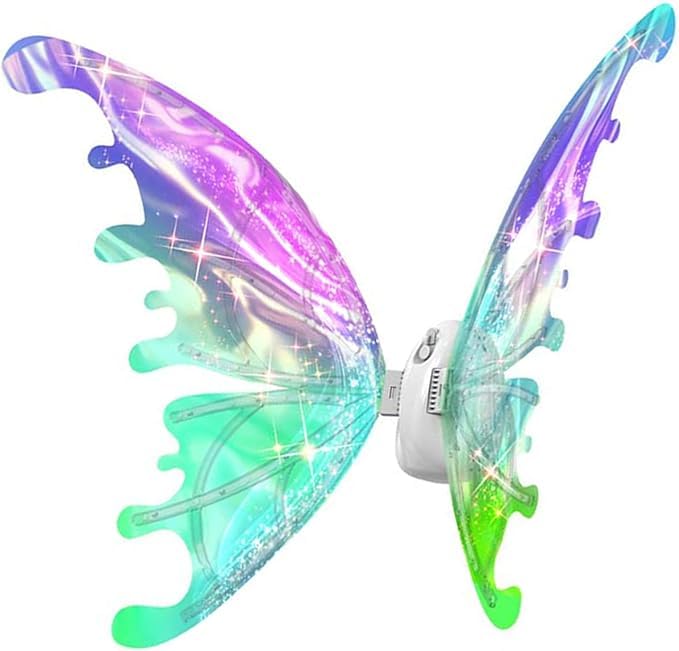 VikriDA Plastic Fairy Glowing Wings For Girls | Fairy Angel Wings Moving With Music And Led Lights Toy For Kids | Perfect Costume For Party Decoration, Multicolor (B0D4LQZ1W5) Amazon Price History, Amazon Price Tracker