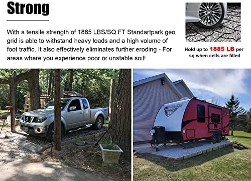 Heavy Duty Honeycomb Geo Grid for Erosion Control | Permeable Paver Mesh for Driveways, Patios, Gardens | Durable, Versatile, Various Widths Available