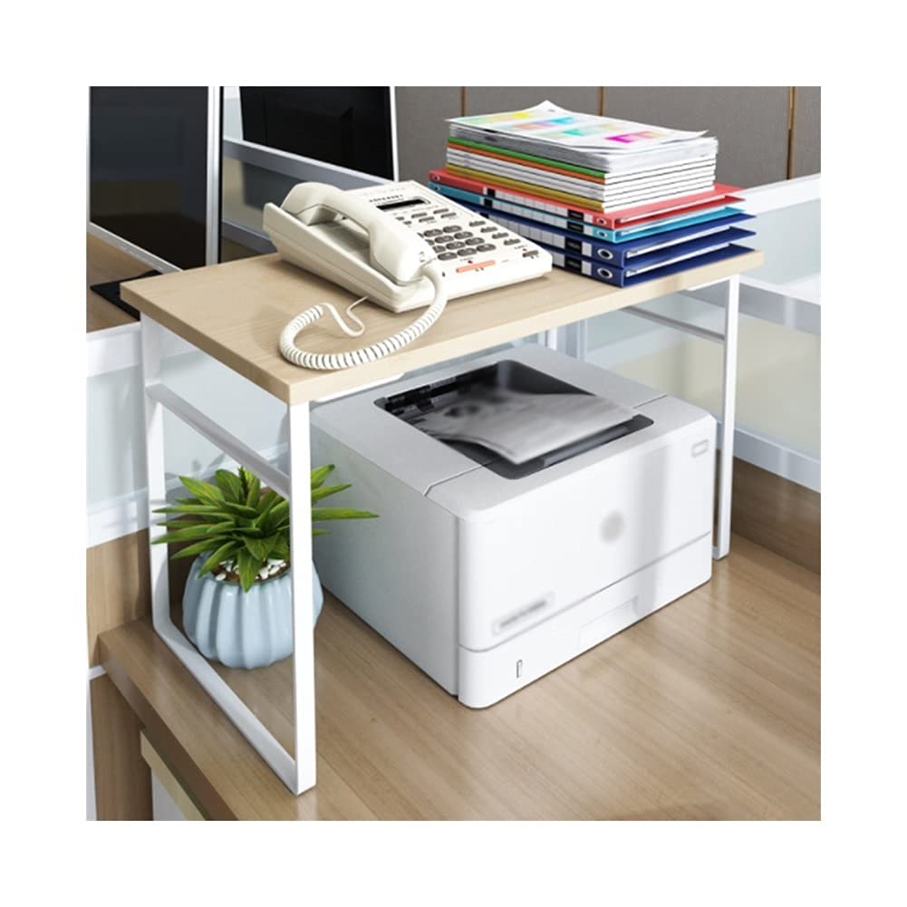 IEOWY Printer stand,Large 2-Tier Desktop Printer Stand - High Capacity Storage Shelf with Anti-Skid Feet, Multi-Purpose Printer Holder for Home Office, Organize Your Workspace Efficiently