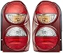 EPIC LIGHTING Rear Brake Tail Lights Lens and Housing Assembly Compatible with Jeep 2005-2007 Liberty Left + Right Side Pair
