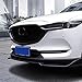 für CX-5 KF 2018-2021 Exterieur Vordere Kühlergrill Dekor 2 Stück ABS Kunststoff (Schwarz glänzend)