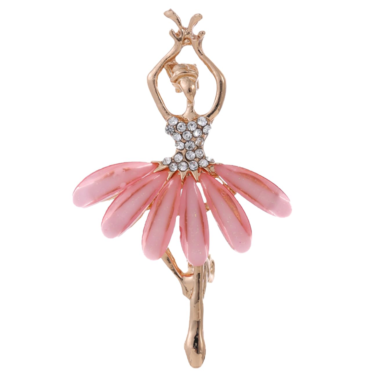 FAIRYGATE Gold Pin for Dress Brooch Crystal Pins Badge Enamel Lapel Brooches for Women Jewelry Decoration for Birthday Dating Party Anniversary UC31