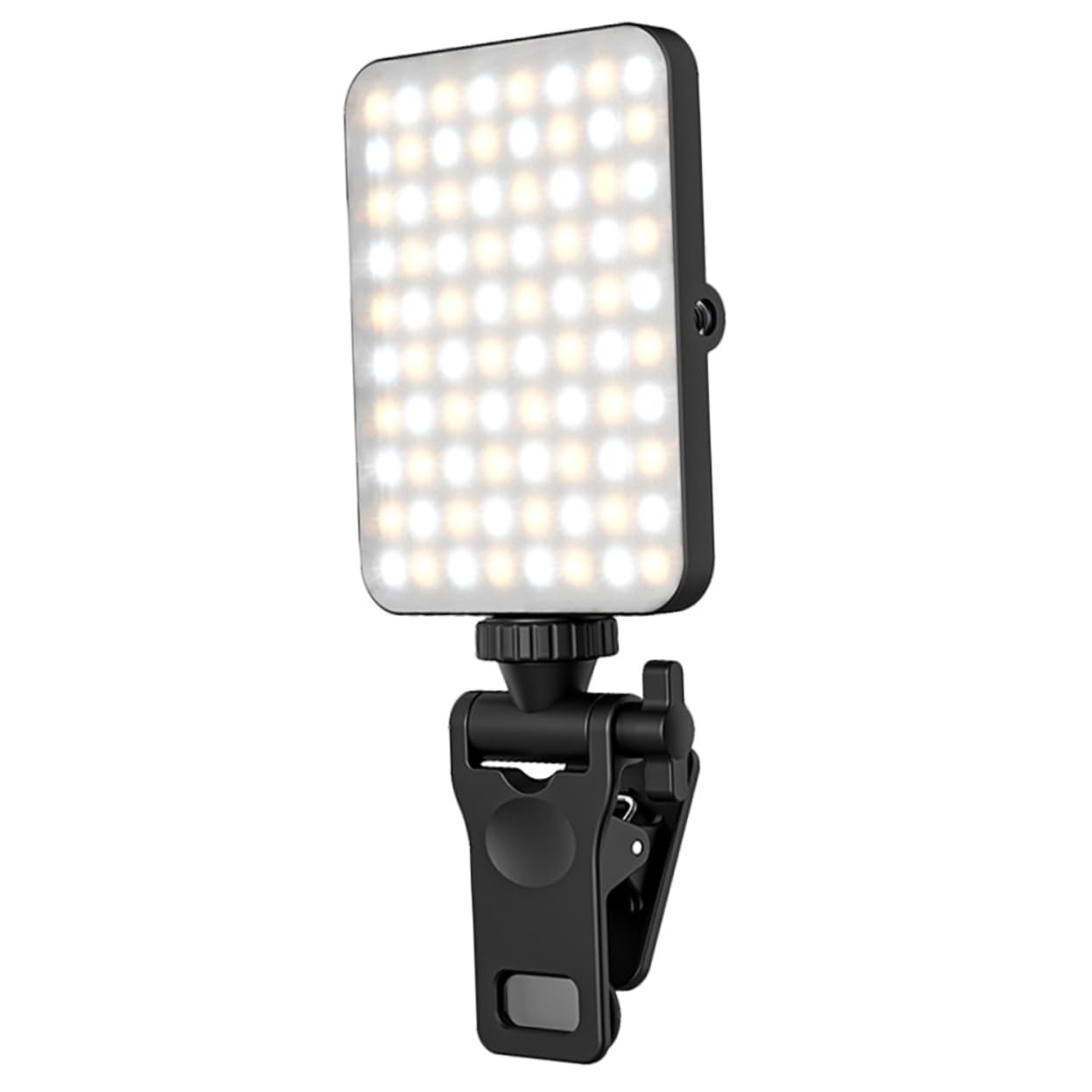 HOUDERCO LED Selfie Light with Adjustable Brightness Colors Clip Design for Video Conferencing Live Streaming Makeup Compatible with Phone Laptop Tablet