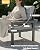 Tobeos HDPE 4 Piece Patio Furniture Set, All-Weather Outdoor Couch with Thick Cushions & Coffee Table, Patio Conversation Sets for Lawn, Garden, Porch, Balcony, Deck, Poolside, Grey Frame Grey Cushion