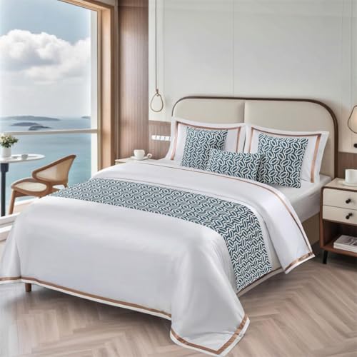 Camino de cama Bufanda Colchas & Cubrecamas Doble cara Disponible Ropa de Cama Bufanda de Cama Bufanda de Cama Bandera de Cama Funda de Almohada Casa Dormitorio Hotel Decoración Cama King Size(1,Pillo