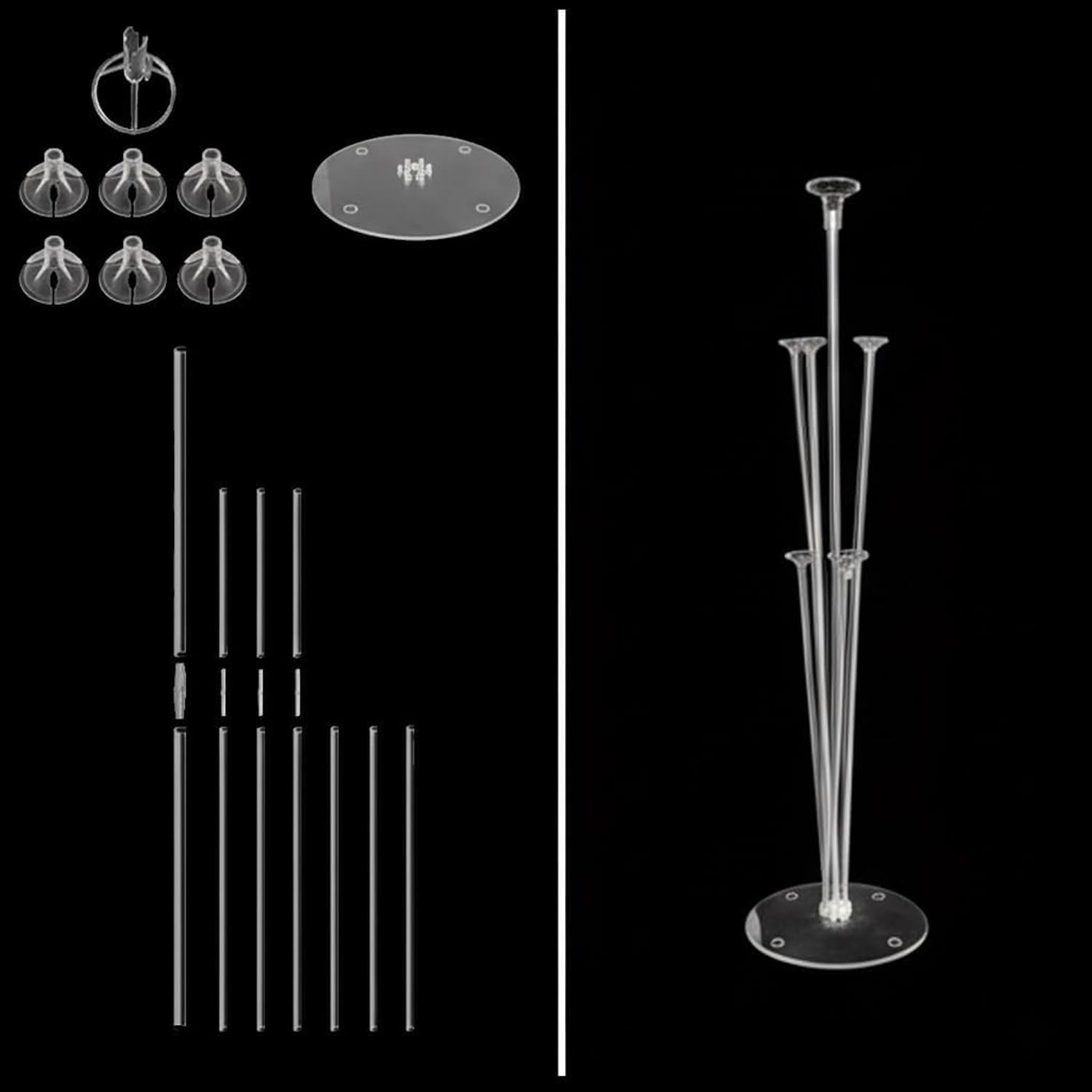 6 Stück leuchtende Ballon-Mittelstücke für Tischplatte, einfaches Set mit Pumpe für Hochzeitsdekorationen, weiße Luftballons, Latex-Ballon-Set für Hochzeit, Braut, Geburtstag, Party-Dekorationen