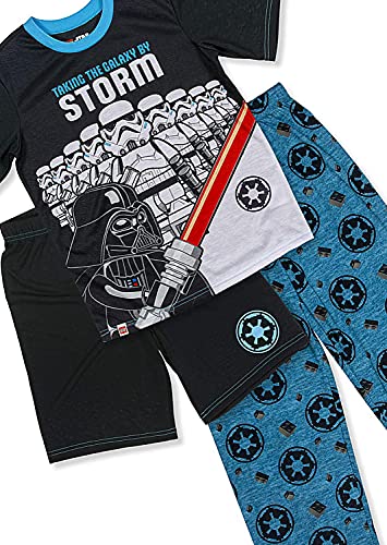 Boys Lego Star Wars Pajamas - 3-Piece Short Sleeve Pajama Set With Shorts (Multicolor, Xs-4/5) #TOP5