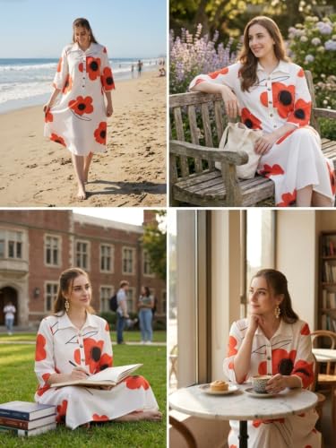 Image of Leriya Fashion Mini Dress for Women | One Piece Dresses for Womens |Mini Dresses Rayon for Women Stylish |Summer Casual Outfit Wear Events, Date & Evening Look |Tunic Shirts for Women