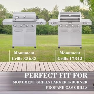 Hisencn Cooking Grates for Monument Grills 24367 35633 17842, Cast Iron Grates for Dyna Glo DGE530SSP DGE530SSP-D BGE530PSP DGF530SRP DGE530SSP-1, Replacement Parts for Monument Grills, 3 Pack