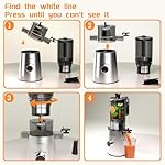 Cold Press Juicer, Slow Masticating Juicer Machines with 5" Feeding Chute Fit Whole Fruits&Vegetables, Stainless Steel Slow Masticating Juicer Easy to Clean, 99.6% Juice Purity, 1.5L Capacity. - Image 3