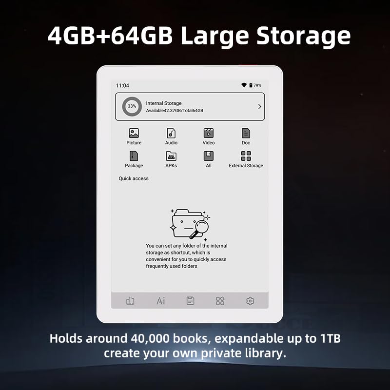 Bigme B6 Mini czytnik e-booków Android 14 z 6" ekranem z 4 GB + 64 GB pamięci, biały