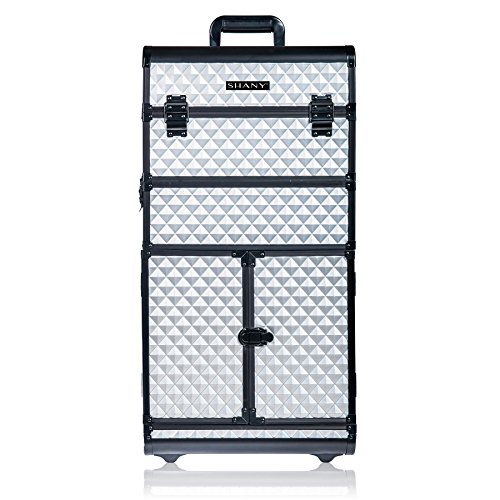 SHANY REBEL Series Pro Makeup Artists Rolling Train Case - Trolley Case - Metallic Bond